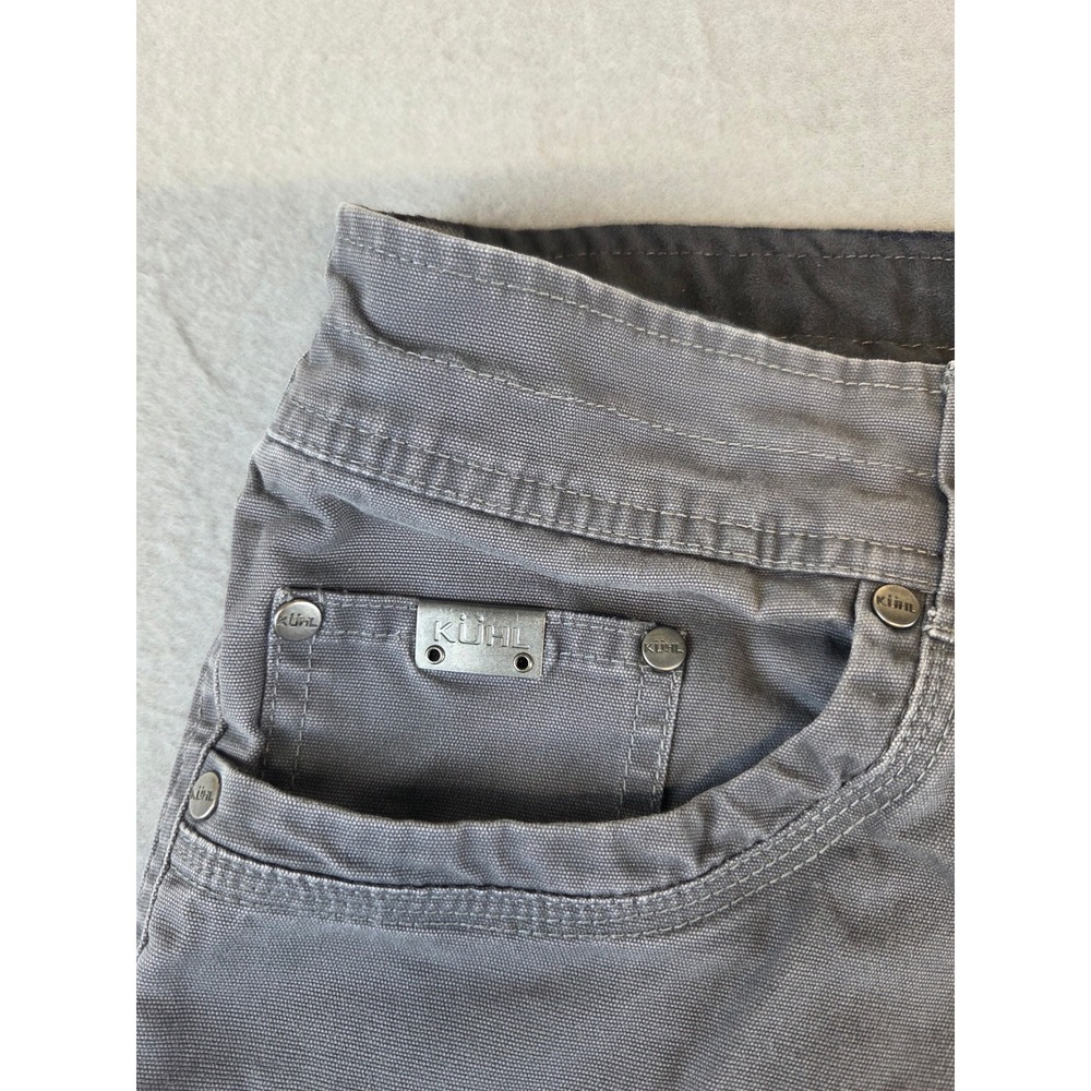 Kuhl Kanvus Jean Men's 34x30 Grey Stretch Canvas Hiking Pants Free Ryde 5114 - Picture 10 of 15